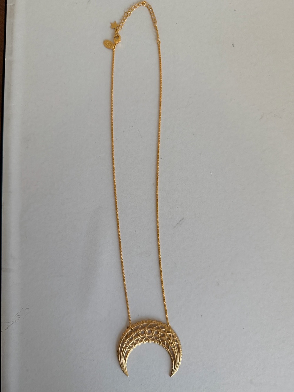 Delicate Gold Crescent Moon Necklace for Women
